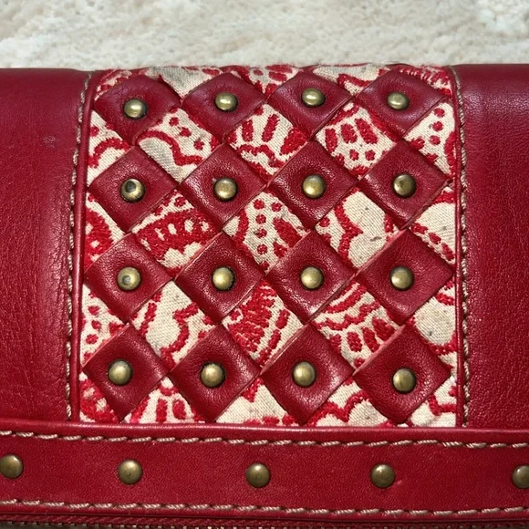 Ipa-Nima Cali embroiled leather zipper clutch wallet - Picture 3 of 6